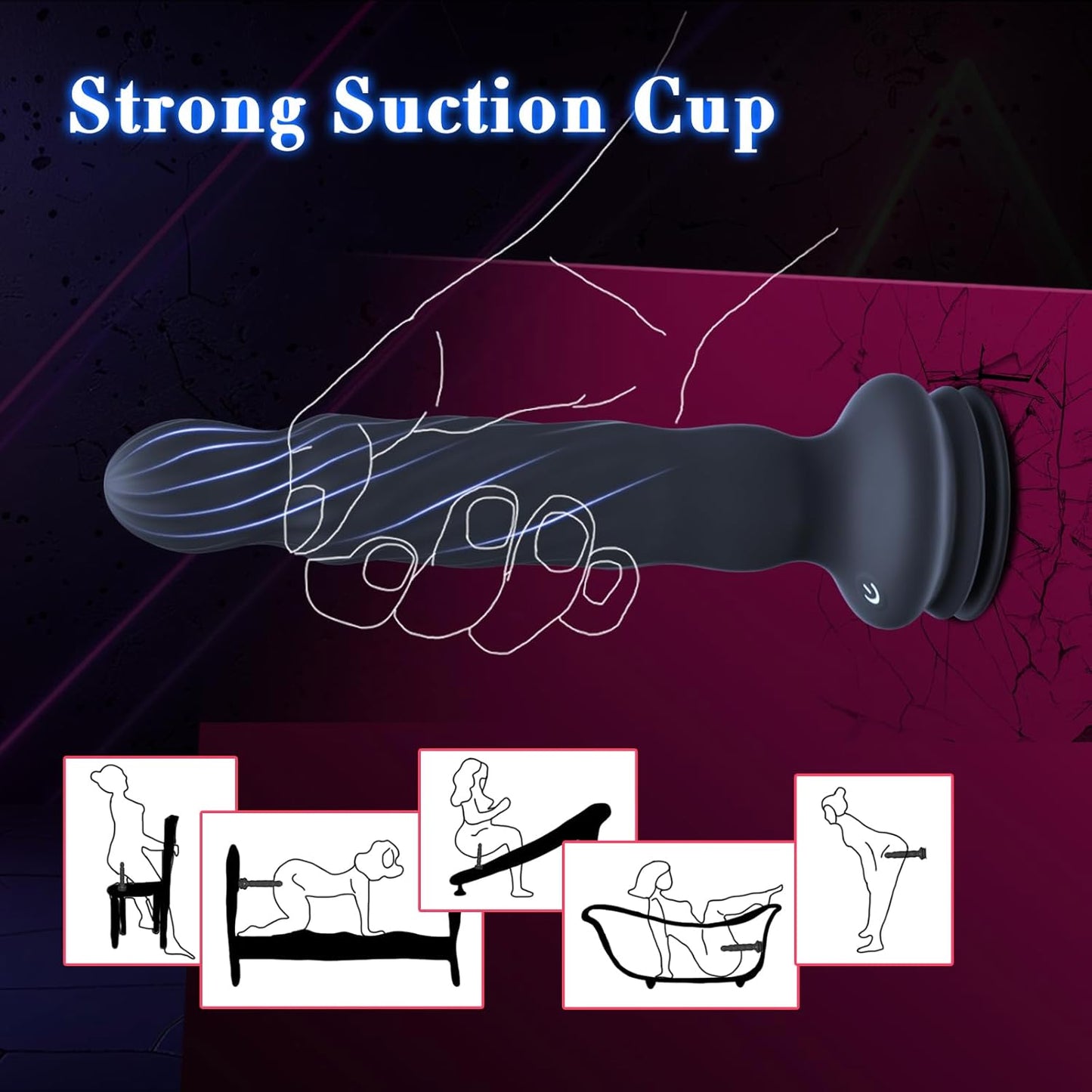 Anal Male Adult Sex Toys - Wriggling Rotating Vibrating Prostate Massager Anal Butt Plug Sex Toy for Men Women Couples, Remote Control Anal Dildo Vibrator with Suction Cup, 7 Modes Anal Beads