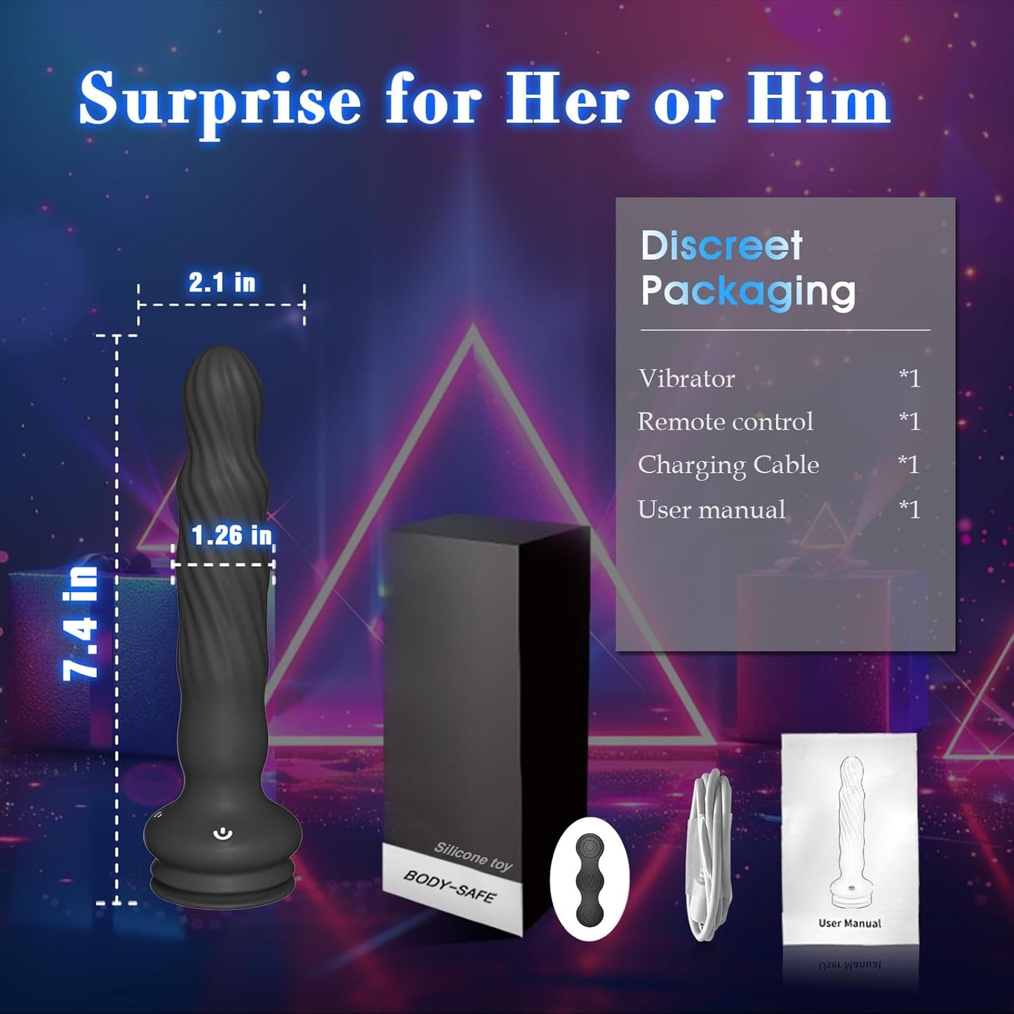 Anal Male Adult Sex Toys - Wriggling Rotating Vibrating Prostate Massager Anal Butt Plug Sex Toy for Men Women Couples, Remote Control Anal Dildo Vibrator with Suction Cup, 7 Modes Anal Beads