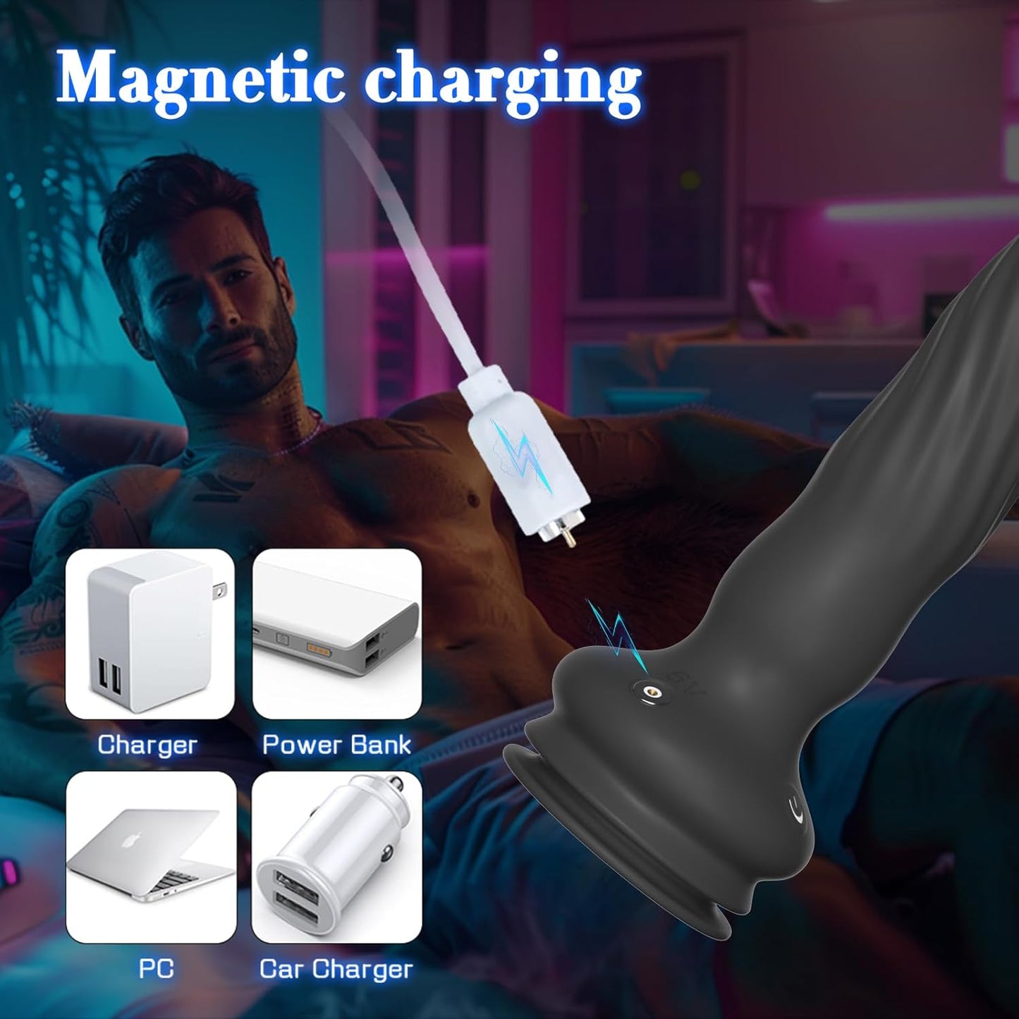 Anal Male Adult Sex Toys - Wriggling Rotating Vibrating Prostate Massager Anal Butt Plug Sex Toy for Men Women Couples, Remote Control Anal Dildo Vibrator with Suction Cup, 7 Modes Anal Beads